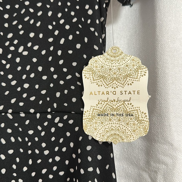 Altar’d state Black and White Polka Dot Women's Dress - Picture 2 of 6